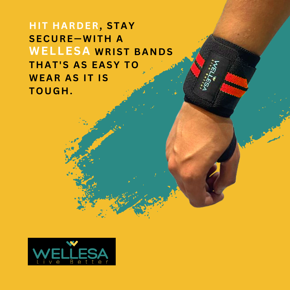 WELLESA Griplock Nylon Wrist Supporter Band for Men & Women