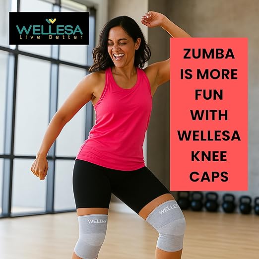 WELLESA EasyFit Knee Cap for Everyday Comfort & Active Support — Lightweight Compression Sleeve
