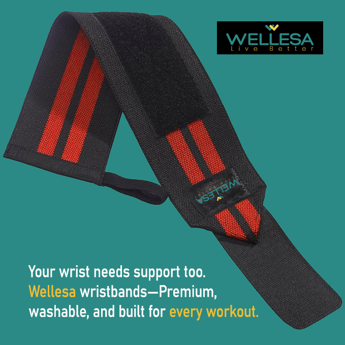 WELLESA Griplock Nylon Wrist Supporter Band for Men & Women