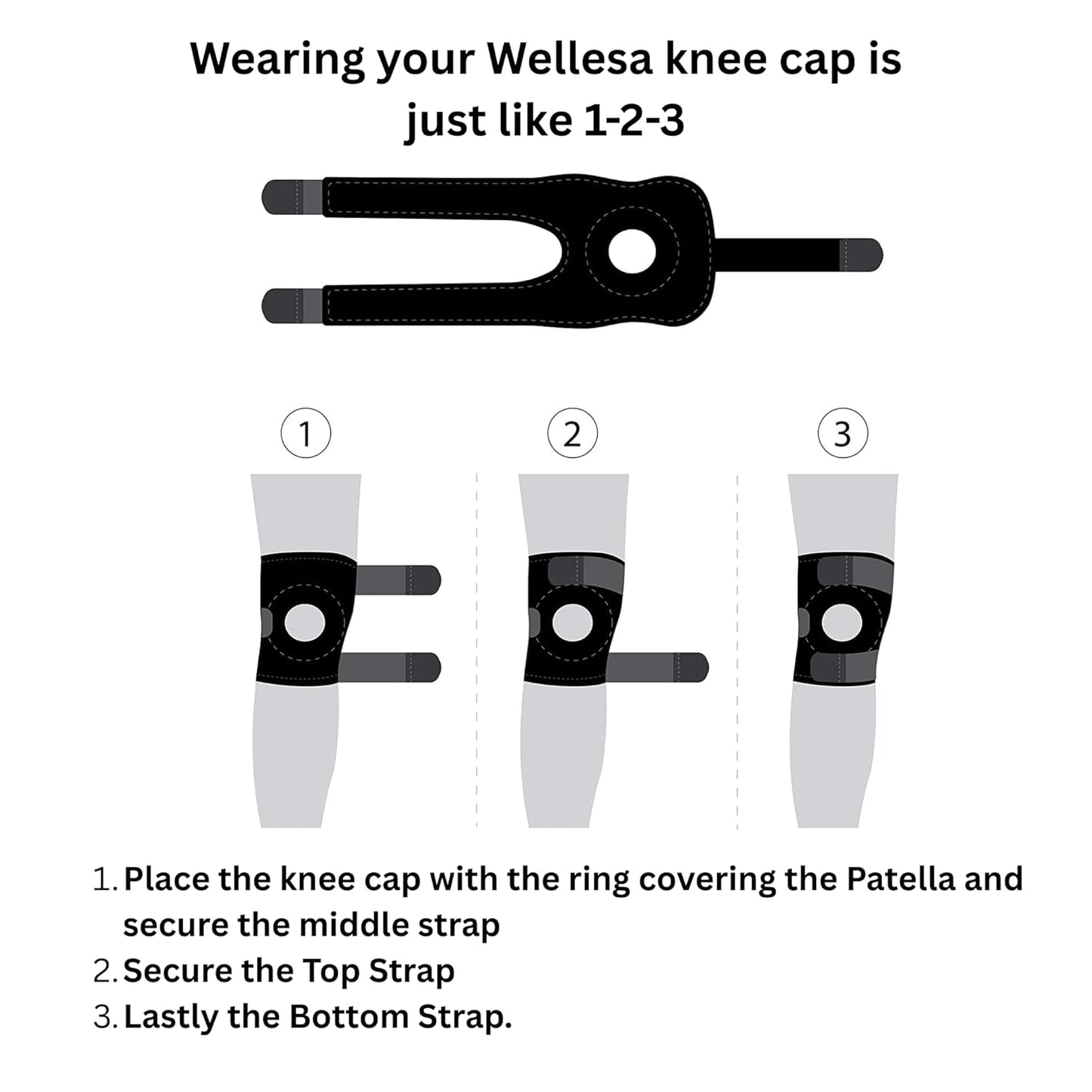WELLESA ActiveCare Knee Support Open Patella
