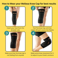 WELLESA NeoGrip 3D Knee Cap with Anti-Slip Design — Sports & Gym Compression Support Sleeve