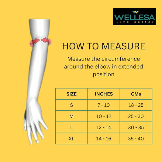 WELLESA Elbow Support Sleeve for Men & Women