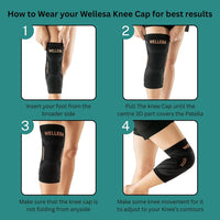 WELLESA NeoRing Patella Knee Cap for Sports & Gym Use — Flexible Compression Sleeve