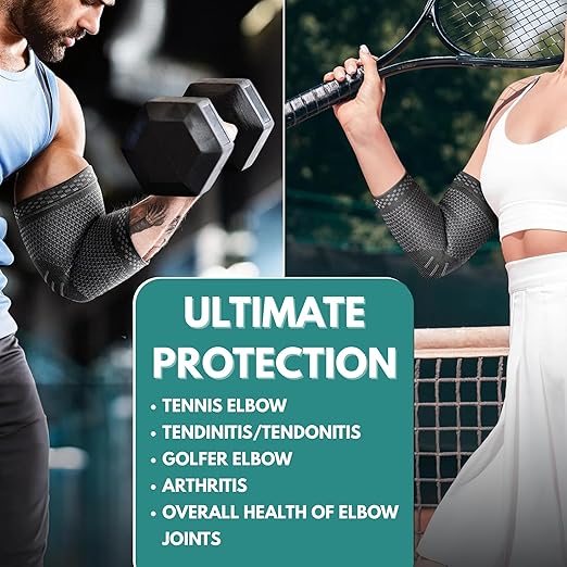 WELLESA Elbow Support Sleeve for Men & Women