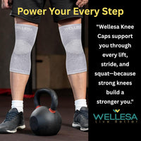 WELLESA EasyFit Knee Cap for Everyday Comfort & Active Support — Lightweight Compression Sleeve