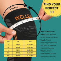WELLESA NeoRing Patella Knee Cap for Sports & Gym Use — Flexible Compression Sleeve