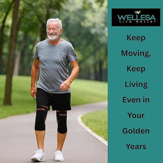 WELLESA NeoRing Patella Knee Cap for Sports & Gym Use — Flexible Compression Sleeve