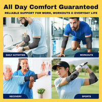 WELLESA Elbow Support Sleeve for Men & Women