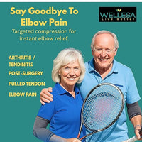 WELLESA Elbow Support Sleeve for Men & Women