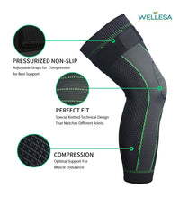 WELLESA Long Knee Cap Support for Men & Women