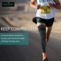 WELLESA Long Knee Cap Support for Men & Women