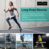 WELLESA Long Knee Cap Support for Men & Women