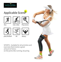 WELLESA Long Knee Cap Support for Men & Women